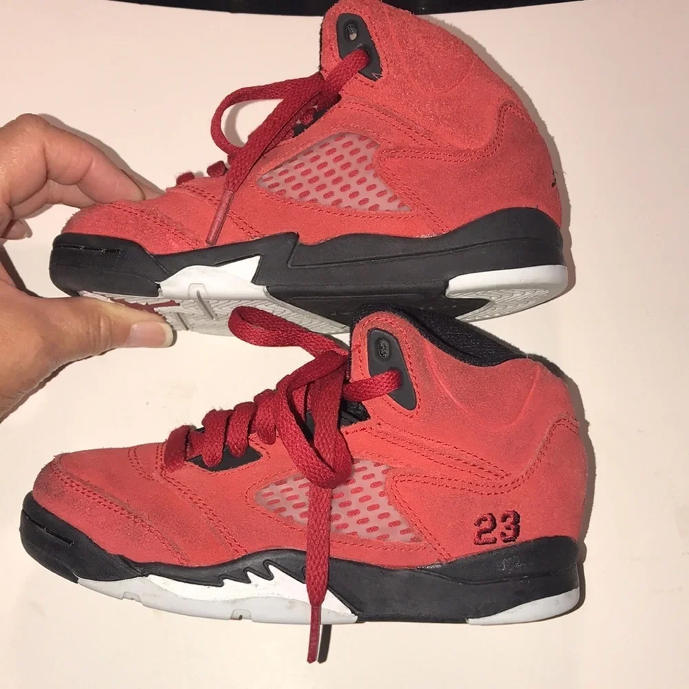 Boy’s Jordan 5 Retro Suede Sneakers
